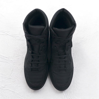 BALENCIAGA モノクローム ハイ Monochrome スニーカー 27cm ブラック パンチングレザー Perforated High 373406 スペイン製 未使用品