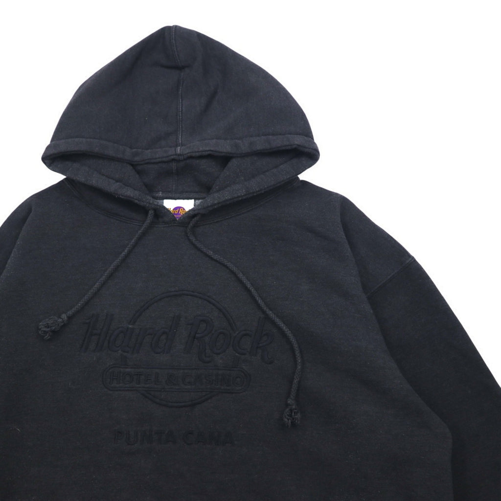 Hard Rock HOTEL 90年代 ロゴ刺繍 プルオーバー パーカー XXL グレー PUNTA CANA