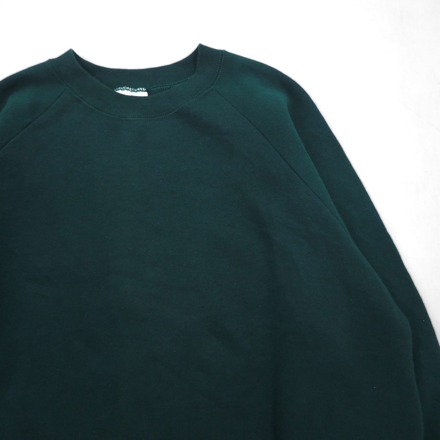 FRUIT OF THE LOOM Blank Sweatshirt, XL, Green, Solid Cotton, Fleece Lining