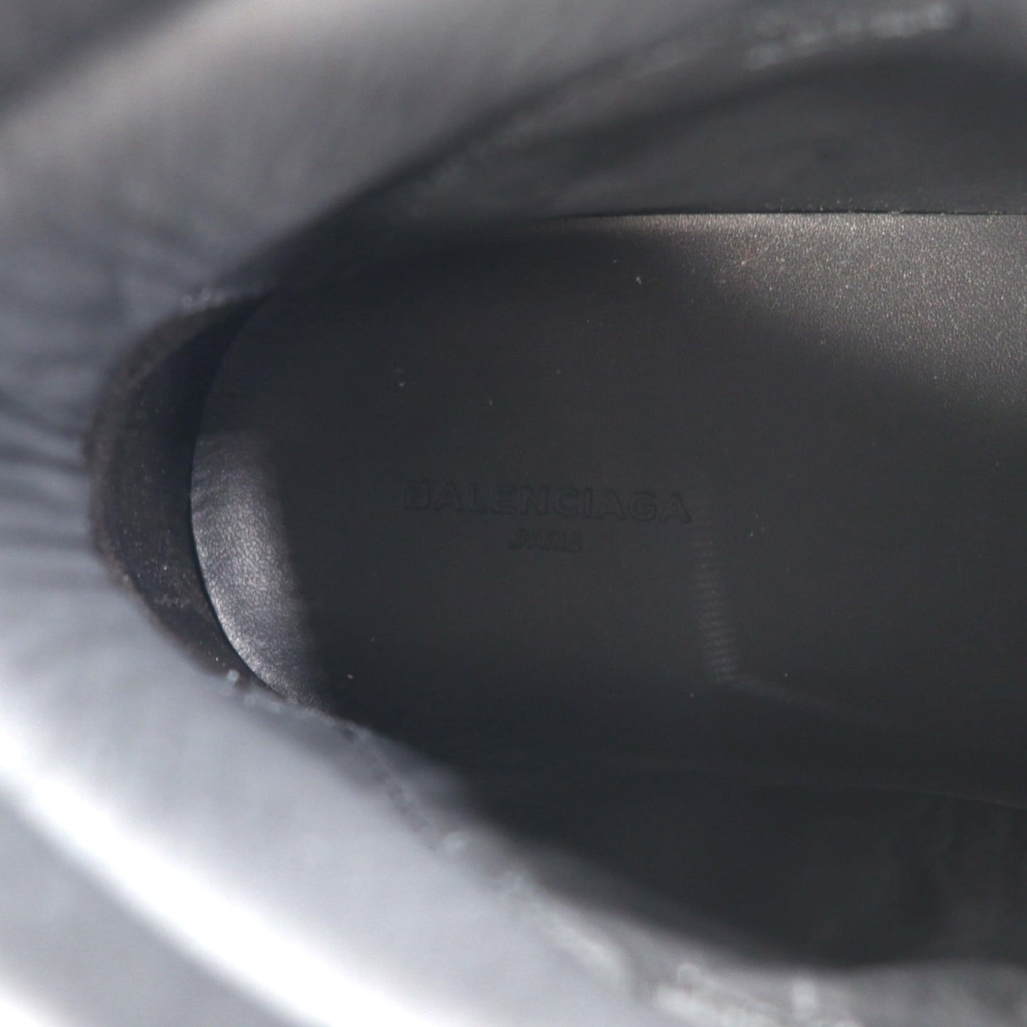 BALENCIAGA モノクローム ハイ Monochrome スニーカー 27cm ブラック パンチングレザー Perforated High 373406 スペイン製 未使用品