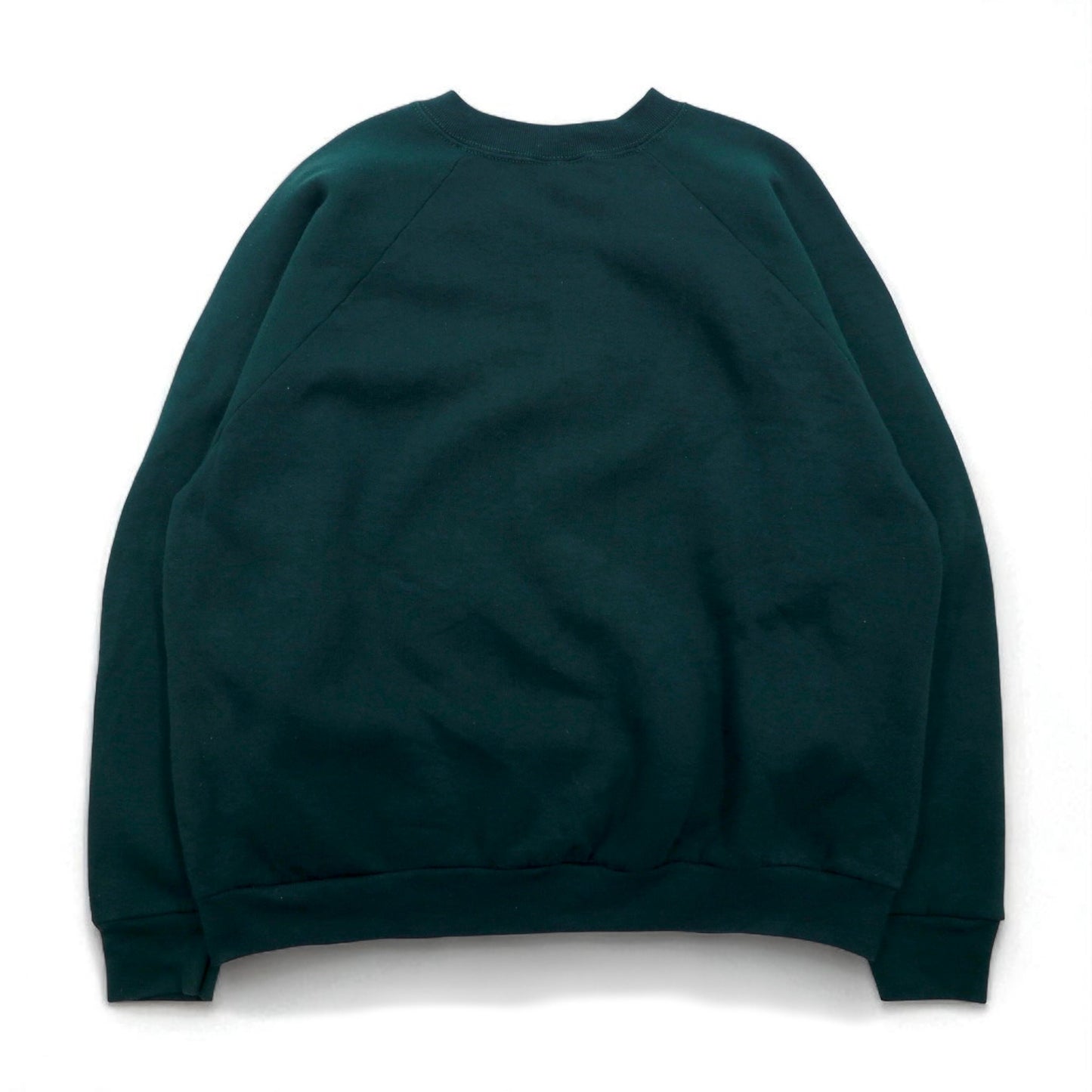 FRUIT OF THE LOOM Blank Sweatshirt, XL, Green, Solid Cotton, Fleece Lining