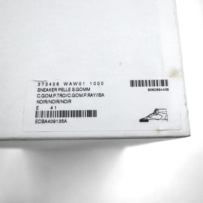 BALENCIAGA モノクローム ハイ Monochrome スニーカー 27cm ブラック パンチングレザー Perforated High 373406 スペイン製 未使用品