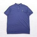 Polo by Ralph Lauren ポロシャツ XL ネイビー コットン 鹿の子 スモールポニー刺繍