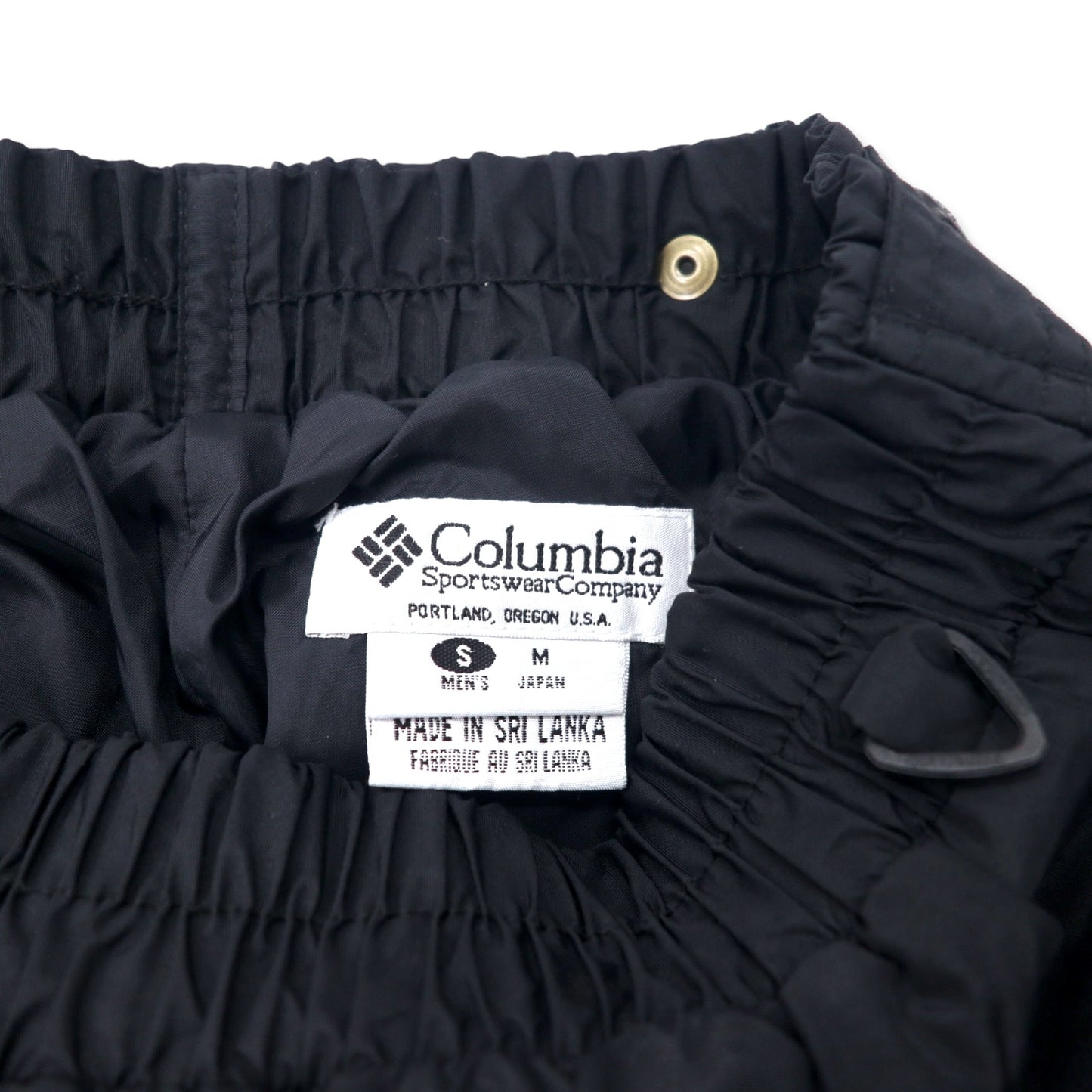 Columbia 90年代 ナイロン マウンテンパンツ M ブラック 防水 スリランカ製