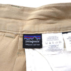 Patagonia 90s Snow-Free Tag Organic Cotton Two-Pleated Chino Shorts, Size M, Beige, 57822
