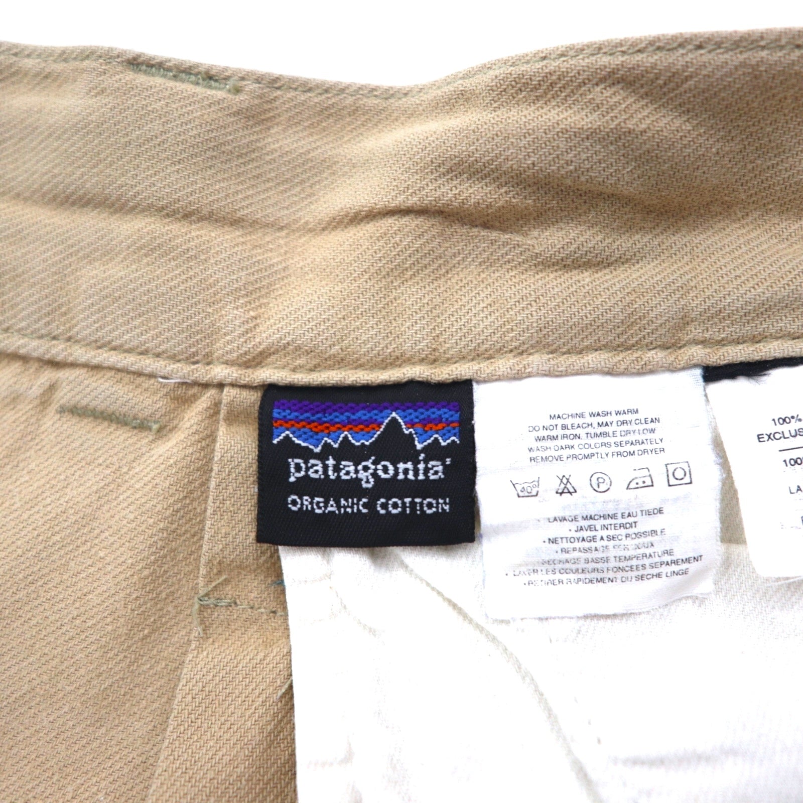 Patagonia 90s Snow-Free Tag Organic Cotton Two-Pleated Chino Shorts, Size M, Beige, 57822