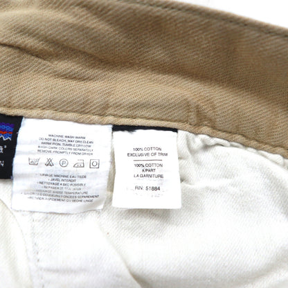 Patagonia 90s Snow-Free Tag Organic Cotton Two-Pleated Chino Shorts, Size M, Beige, 57822