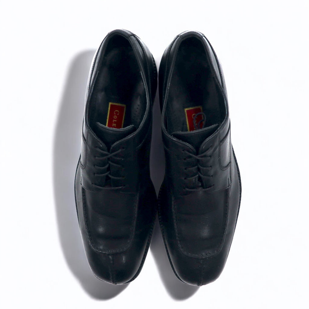 COLE HAAN Split Toe U-Tip Dress Shoes 28.5cm Black Leather Wingtip 01594