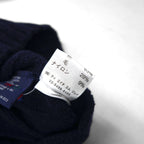 TOMMY HILFIGER リブニット クルーネック セーター L ネイビー コットン