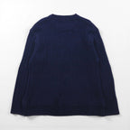 TOMMY HILFIGER リブニット クルーネック セーター L ネイビー コットン