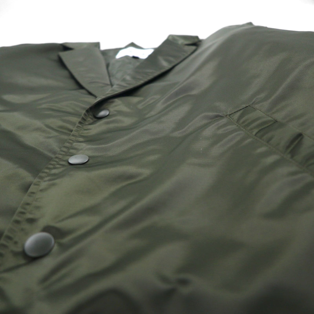 MAJESTIC × FRAMMENTO CUORE ナイロン テーラードジャケット M カーキ 中綿 XM23-MAJ-0009-GRN6 nano universe 別注