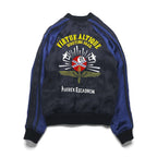 AVIREX Reversible Satin Sukajan Souvenir Jacket, Size L, Black/Blue, Rayon with Embroidery, 6112012