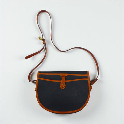 DOONEY &amp; BOURKE USA-MADE NAVIGATED ALL WEATHER GRAINED LEATHER SHOULDER BAG