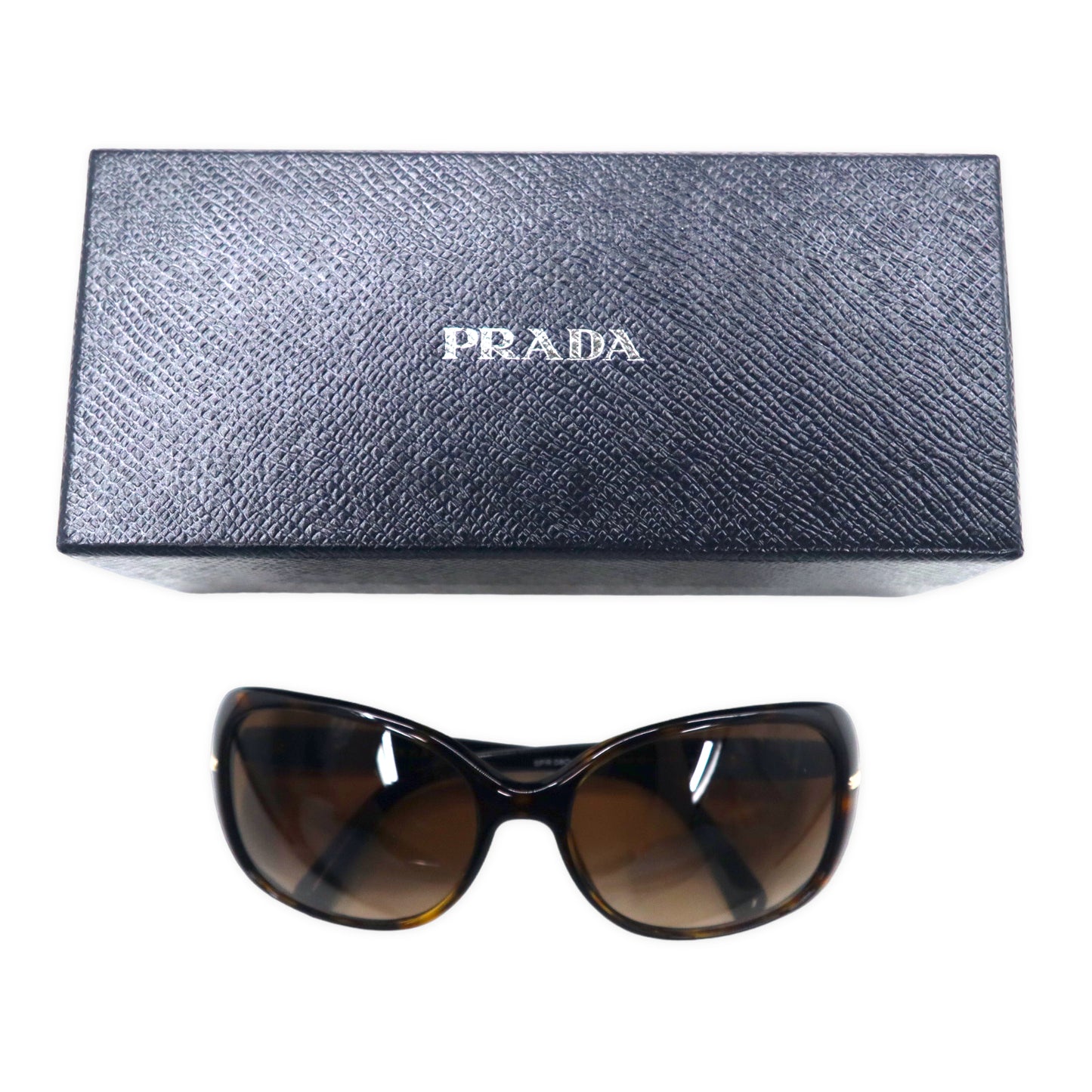 PRADA サングラス スクエア ブラウン ベッコウ SPR 08O 57⬜︎17 2AU-6S1 130 3N イタリア製