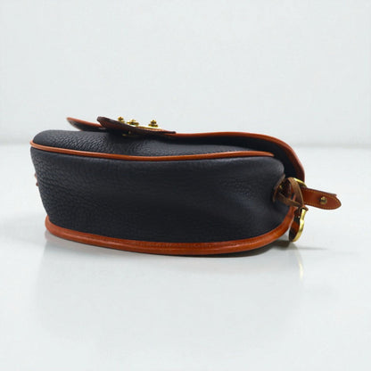 DOONEY &amp; BOURKE USA-MADE NAVIGATED ALL WEATHER GRAINED LEATHER SHOULDER BAG