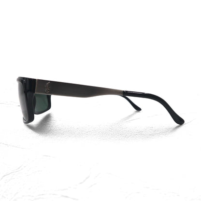 RALPH LAUREN イタリア製 スクエア サングラス ブラック メタル POLO 4059 5001/71 58◻︎18 135 3N