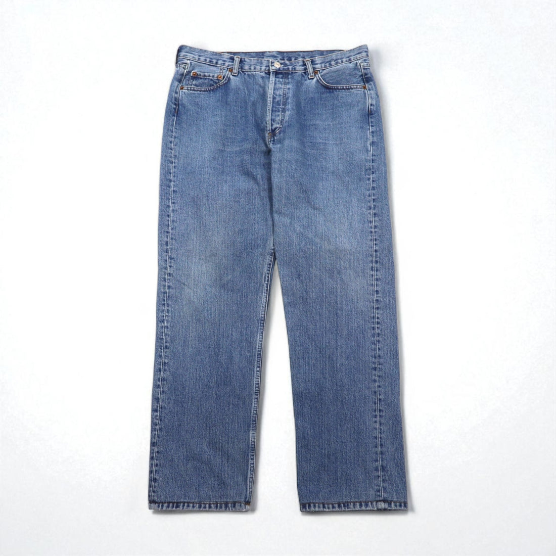 Levi's 90s Made in USA 501 Denim Jeans, Size L, Indigo, Blue, Button Fly, 5010114