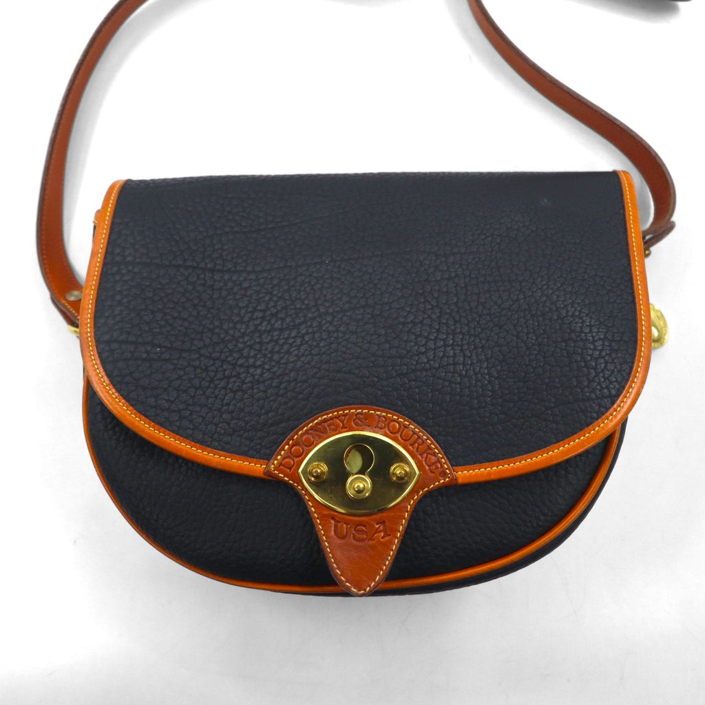 DOONEY &amp; BOURKE USA-MADE NAVIGATED ALL WEATHER GRAINED LEATHER SHOULDER BAG