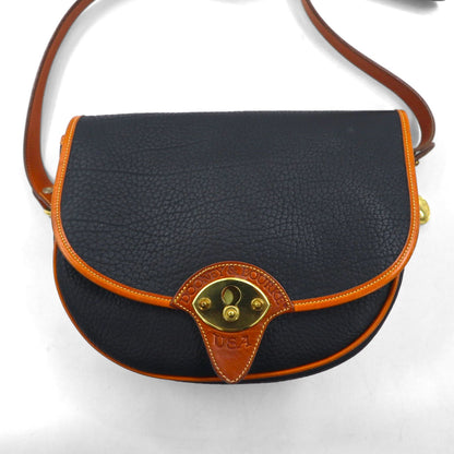 DOONEY &amp; BOURKE USA-MADE NAVIGATED ALL WEATHER GRAINED LEATHER SHOULDER BAG