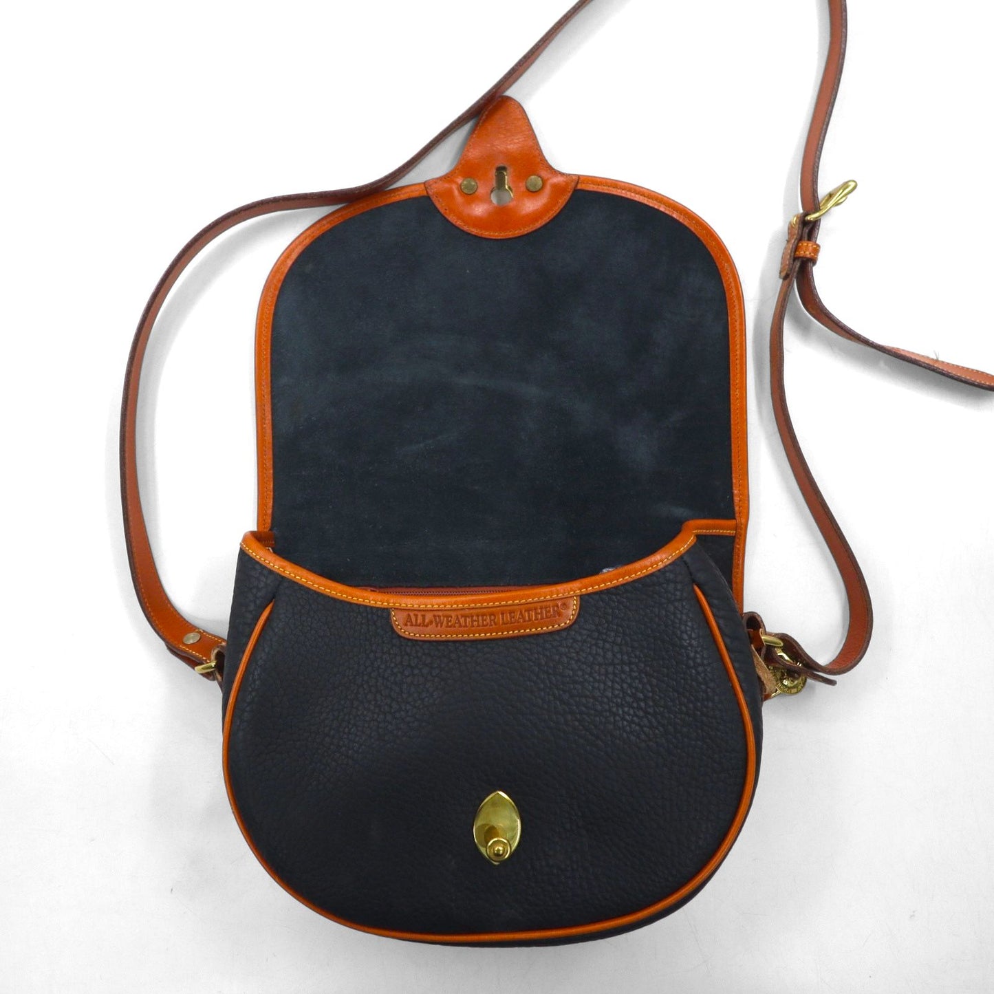 DOONEY &amp; BOURKE USA-MADE NAVIGATED ALL WEATHER GRAINED LEATHER SHOULDER BAG