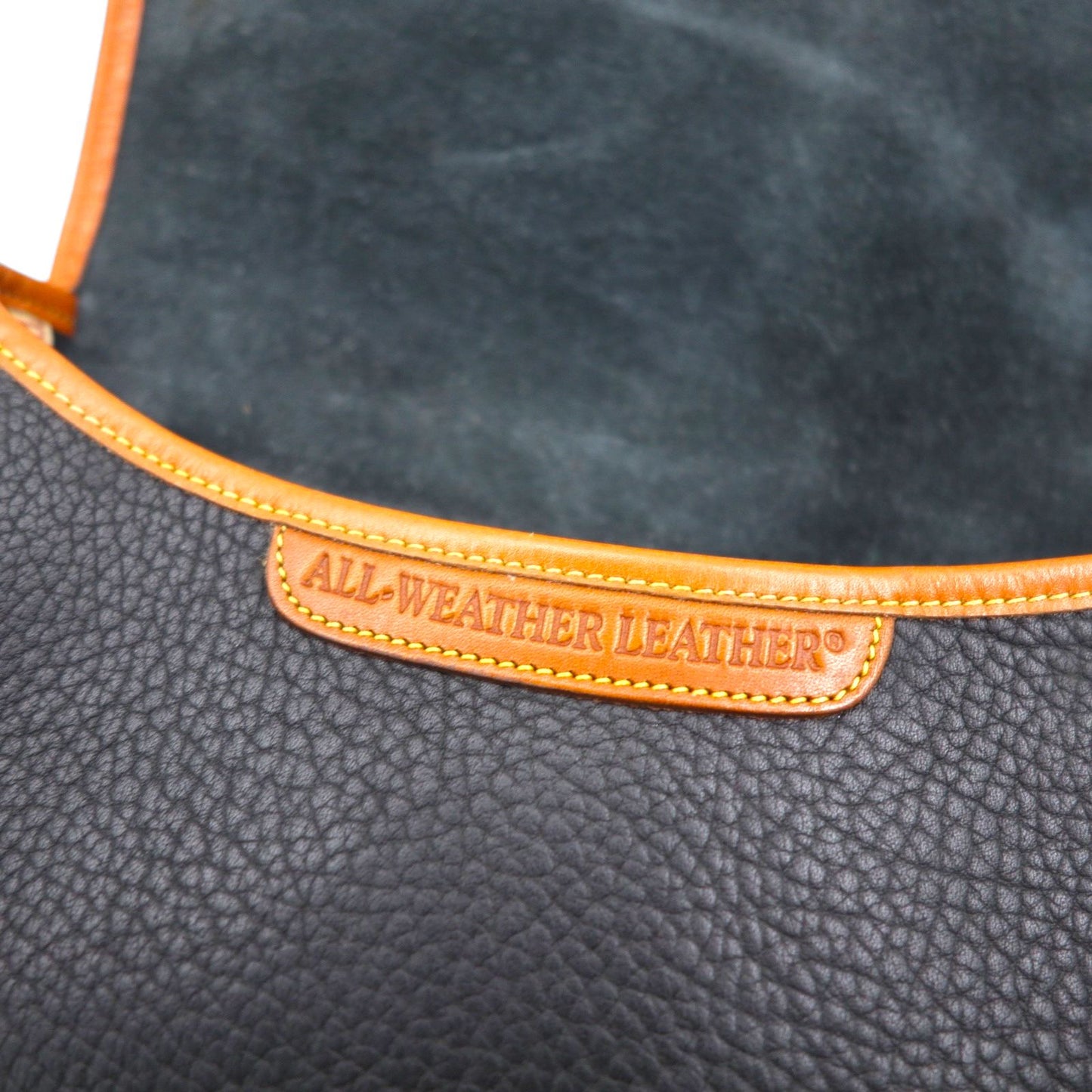 DOONEY &amp; BOURKE USA-MADE NAVIGATED ALL WEATHER GRAINED LEATHER SHOULDER BAG