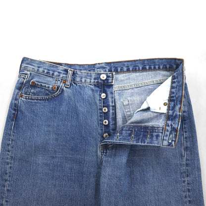 Levi's 90s Made in USA 501 Denim Jeans, Size L, Indigo, Blue, Button Fly, 5010114