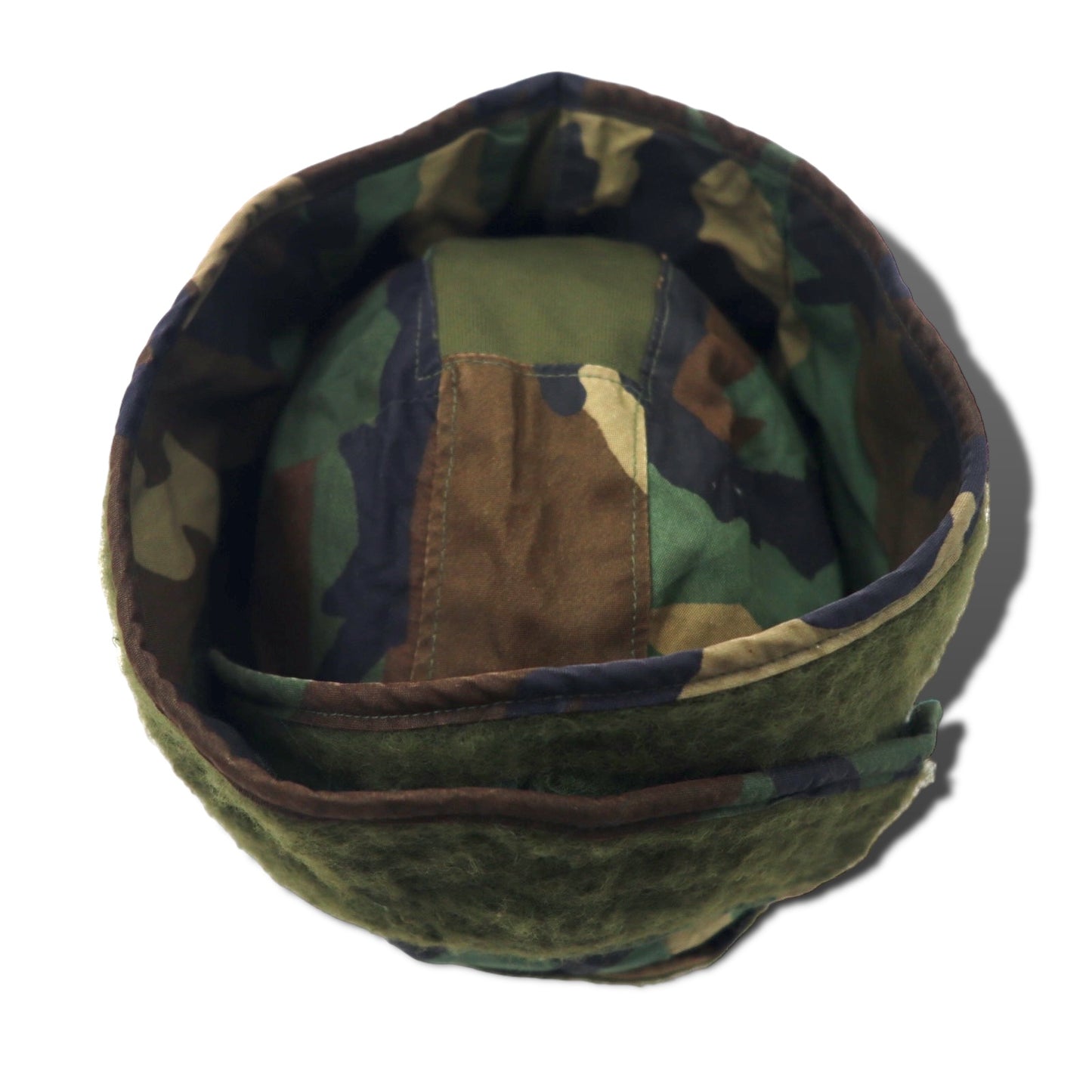 US ARMY 米軍 フライトキャップ ヘルメットライナーキャップ M-65 57.7cm カーキ カモフラ コットン ミリタリー CAP COLD WEATHER INSULATING HELMET LINER WOODLAND CAMOUFLAGE 8415-01-099-7846 PROTECTIVE APPAREL CORP OF AMERICA