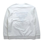 GUESS ORIGINALS Triangle Logo Embroidered Sweatshirt M White Cotton