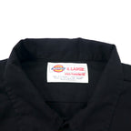 Dickies 半袖 ワークシャツ XL ブラック ポリエステル コットン ビッグサイズ