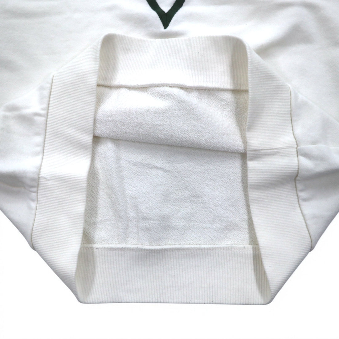 GUESS ORIGINALS Triangle Logo Embroidered Sweatshirt M White Cotton