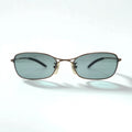 Ray-Ban Rectangle Sunglasses, Metal Frame, Gold, RB3210, 026/82, 55-18-130