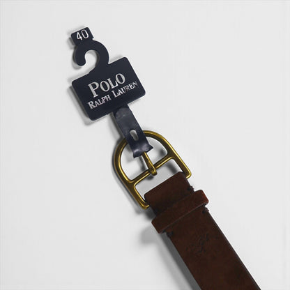 Polo Ralph Lauren イタリアンレザー ベルト ブラウン レザー ゴールド バックル 405188056-213 未使用品