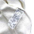 GUESS ORIGINALS Triangle Logo Embroidered Sweatshirt M White Cotton
