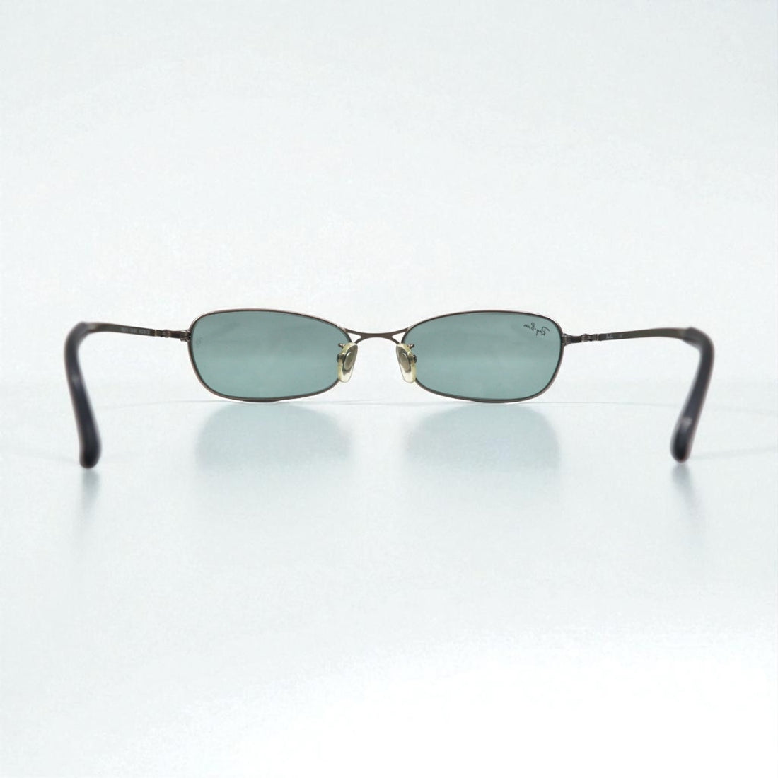 Ray-Ban Rectangle Sunglasses, Metal Frame, Gold, RB3210, 026/82, 55-18-130