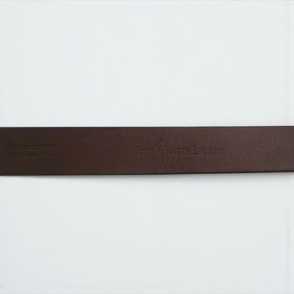 Polo Ralph Lauren イタリアンレザー ベルト ブラウン レザー ゴールド バックル 405188056-213 未使用品