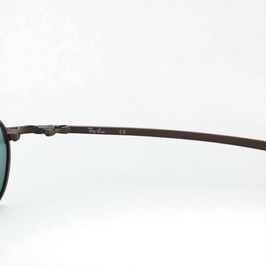 Ray-Ban Rectangle Sunglasses, Metal Frame, Gold, RB3210, 026/82, 55-18-130