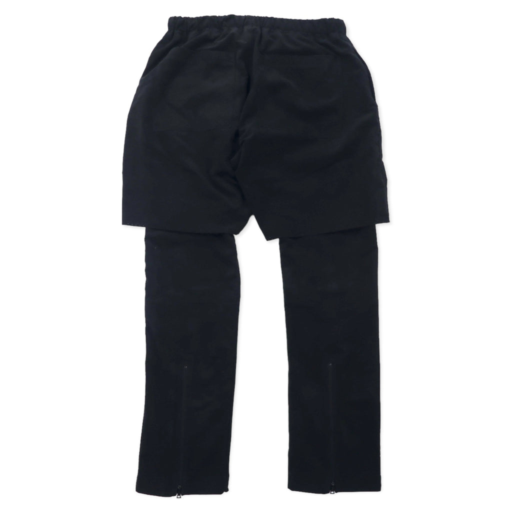 Sasquatch Fabrix Faux Suede Leather Layered Pants M Black Polyester 16AW-PA-007 Made in Japan