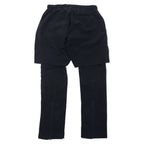 Sasquatch Fabrix Faux Suede Leather Layered Pants M Black Polyester 16AW-PA-007 Made in Japan