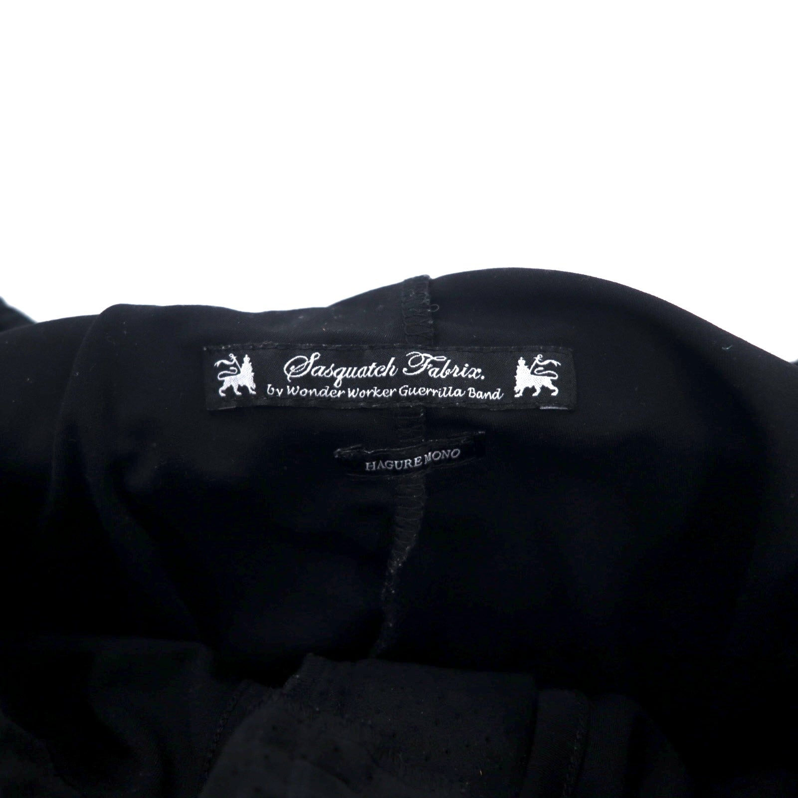 Sasquatch Fabrix Faux Suede Leather Layered Pants M Black Polyester 16AW-PA-007 Made in Japan