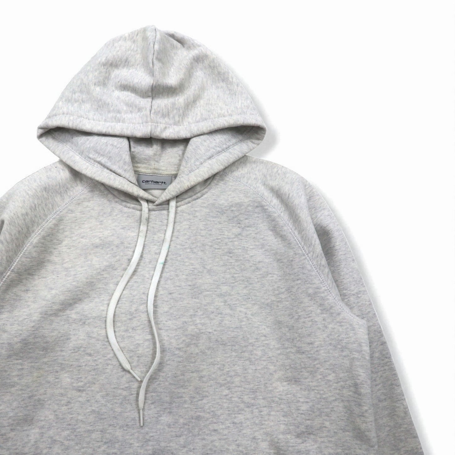 Carhartt WIP Hooded Chase Sweatshirt, Size L, Solid Color, Pocket, Fleece-Lined, I015897, Made in Bulgaria