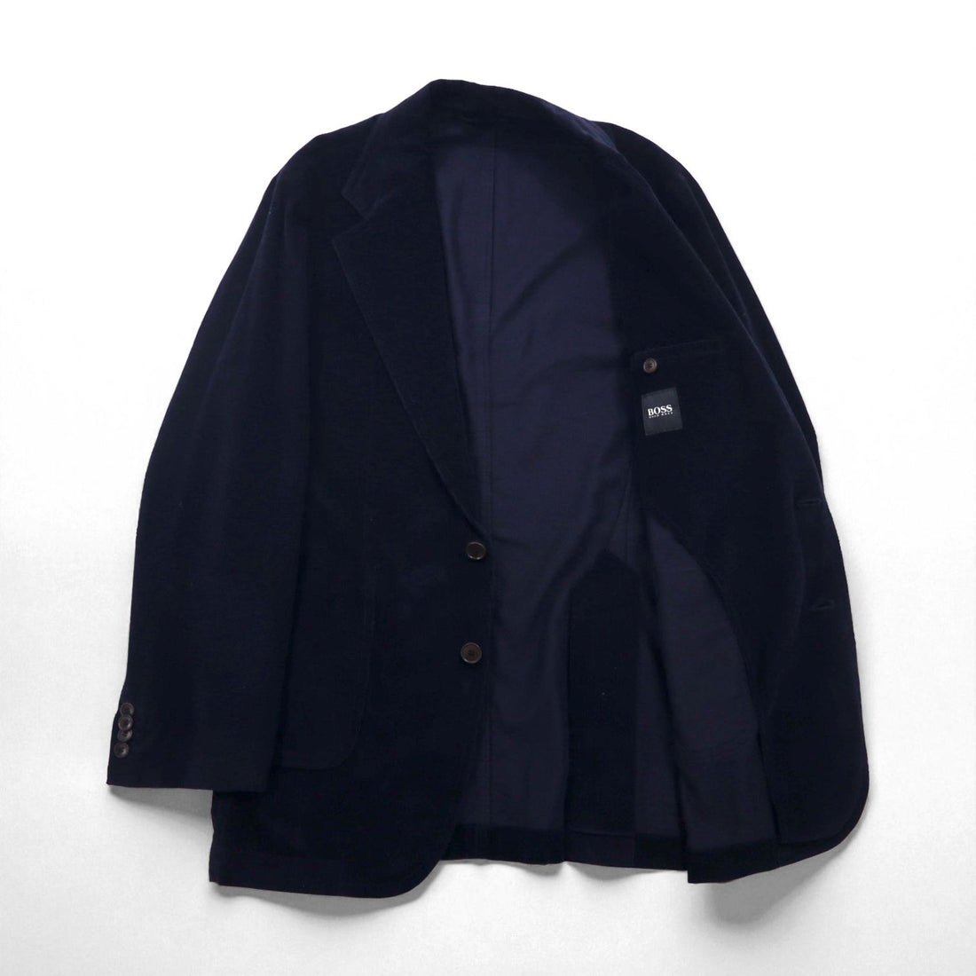 HUGO BOSS 2B Corduroy Tailored Jacket/Blazer, Size L, Navy, Made in Poland
