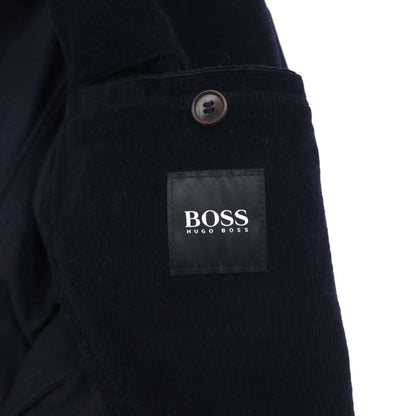 HUGO BOSS 2B Corduroy Tailored Jacket/Blazer, Size L, Navy, Made in Poland