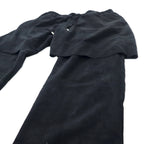 Sasquatch Fabrix Faux Suede Leather Layered Pants M Black Polyester 16AW-PA-007 Made in Japan