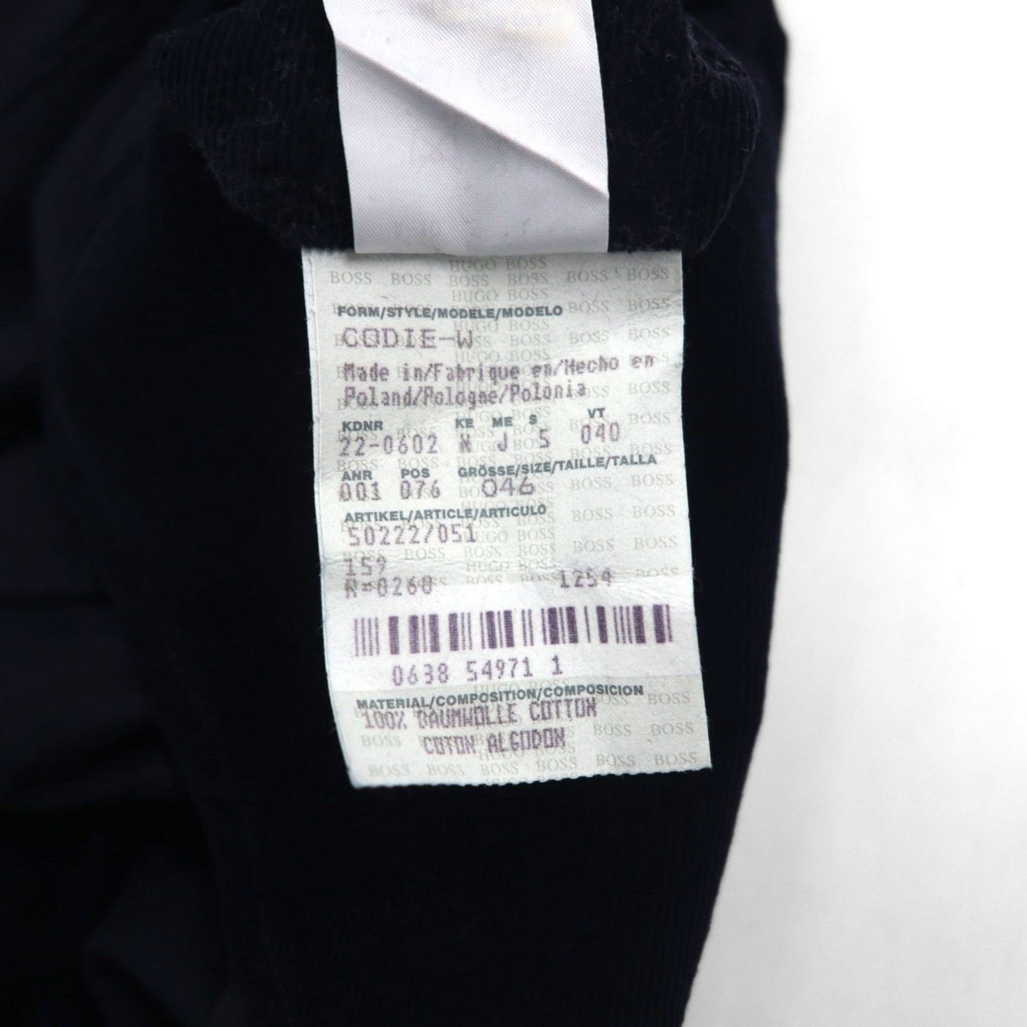 HUGO BOSS 2B Corduroy Tailored Jacket/Blazer, Size L, Navy, Made in Poland