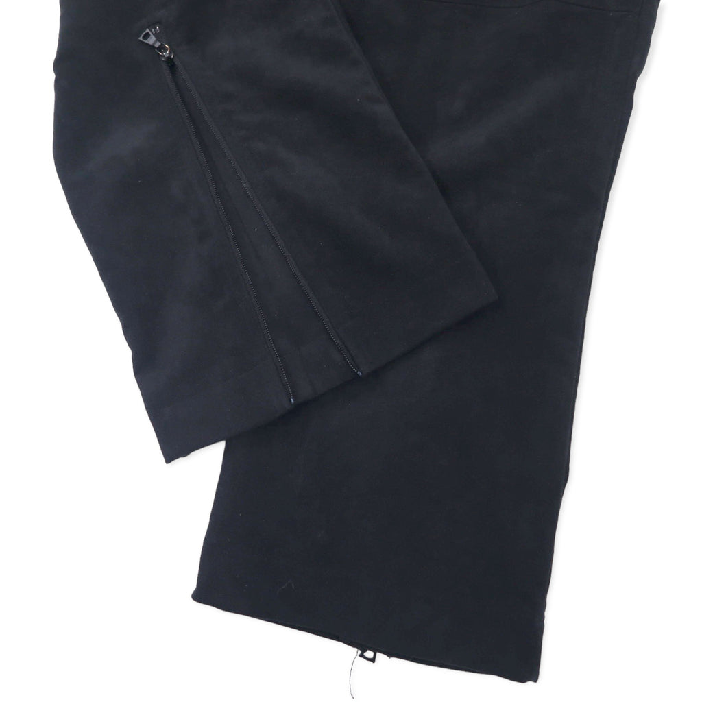 Sasquatch Fabrix Faux Suede Leather Layered Pants M Black Polyester 16AW-PA-007 Made in Japan
