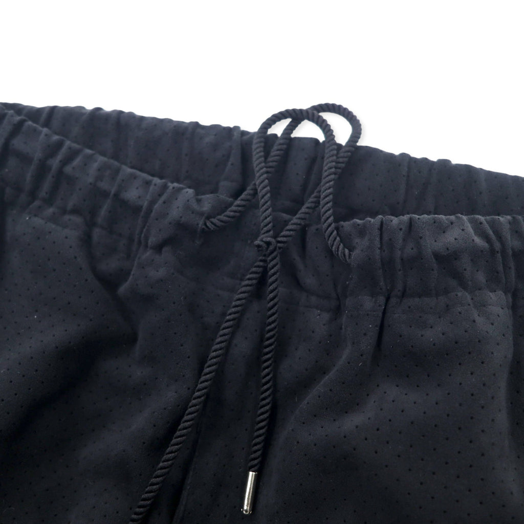 Sasquatch Fabrix Faux Suede Leather Layered Pants M Black Polyester 16AW-PA-007 Made in Japan