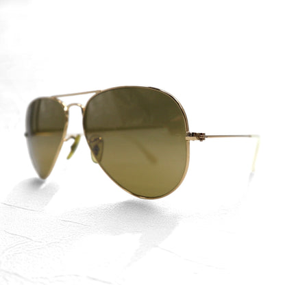 Ray-Ban イタリア製 アビエーター AVIATOR ティアドロップ サングラス メタル LARGE METAL 001/3K 58◻︎14 2N
