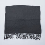 BRUNELLO CUCINELLI Italian Cashmere Fringe Scarf, Gray