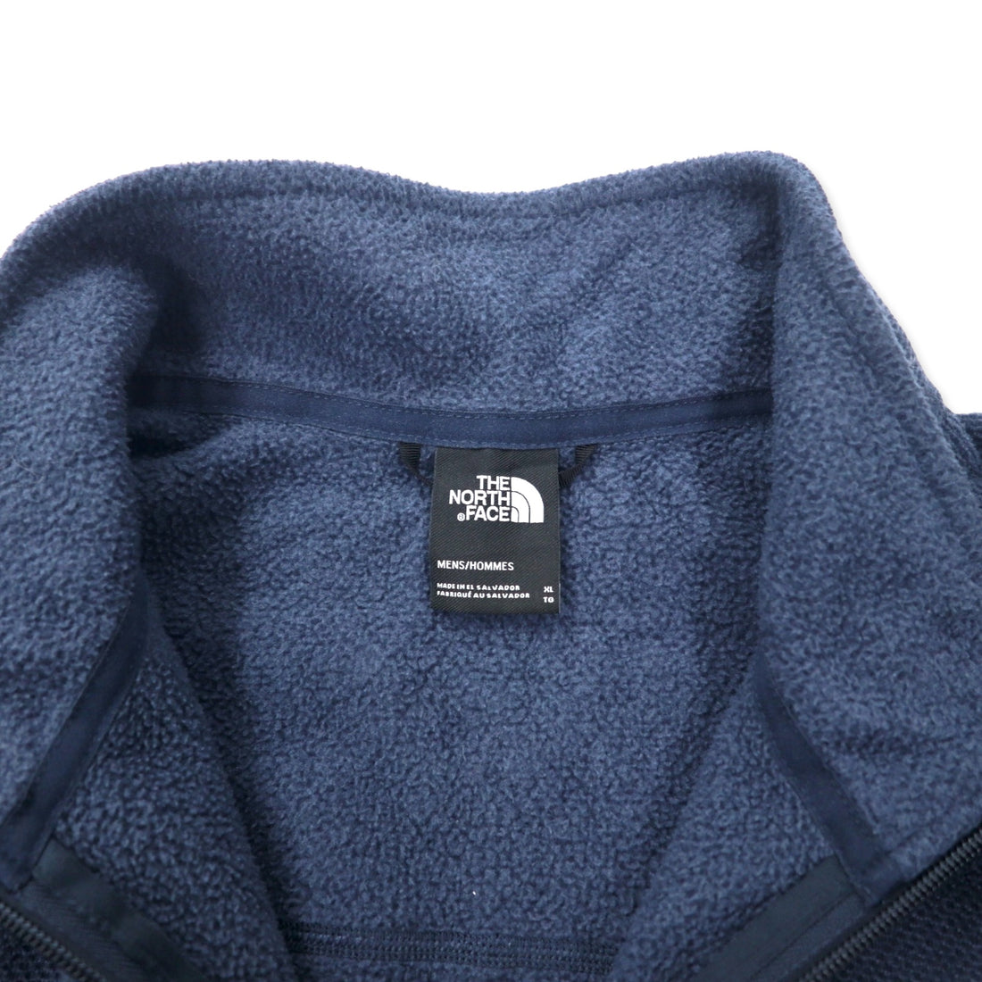 THE NORTH FACE Full Zip Fleece Jacket XL Navy Polyester One Point Logo Embroidery