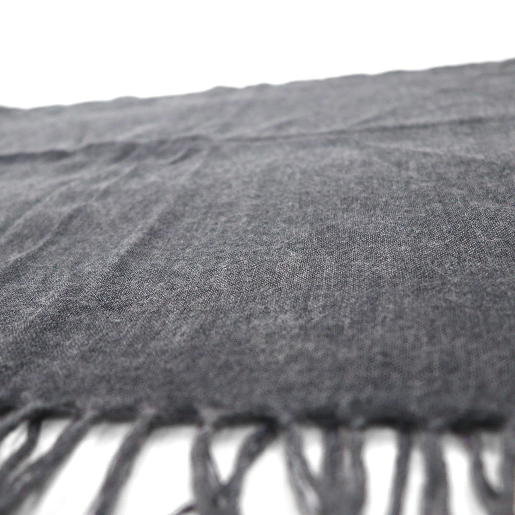 BRUNELLO CUCINELLI Italian Cashmere Fringe Scarf, Gray
